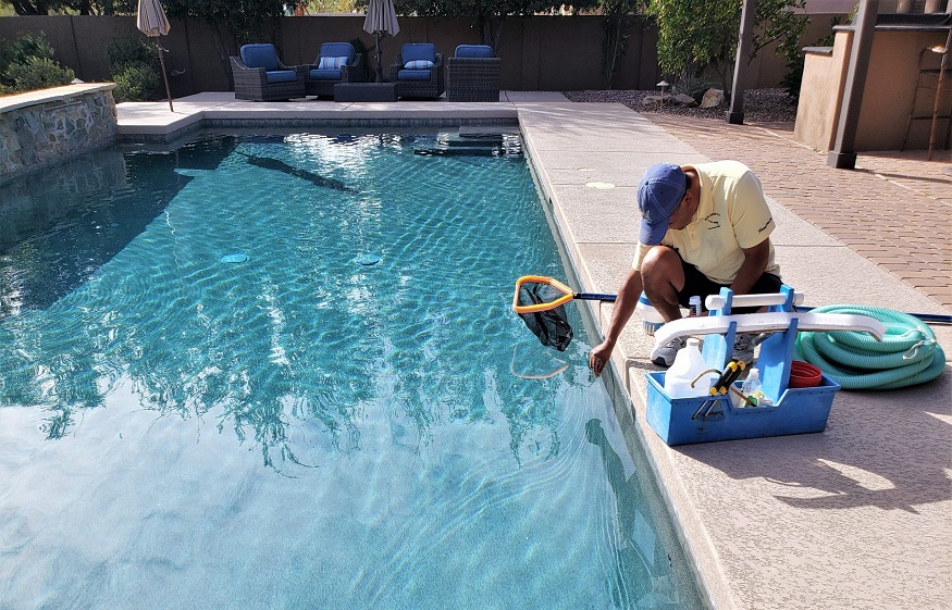 What typical difficulties occur with maintaining a pool?